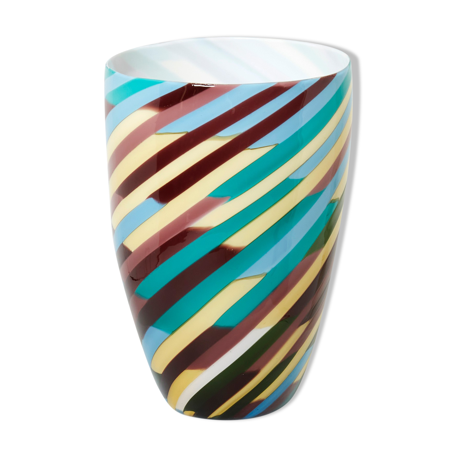 Laura de Santillana for Venini large vase blown glass Klee 1984