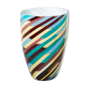 Laura de Santillana for Venini large vase blown glass Klee 1984