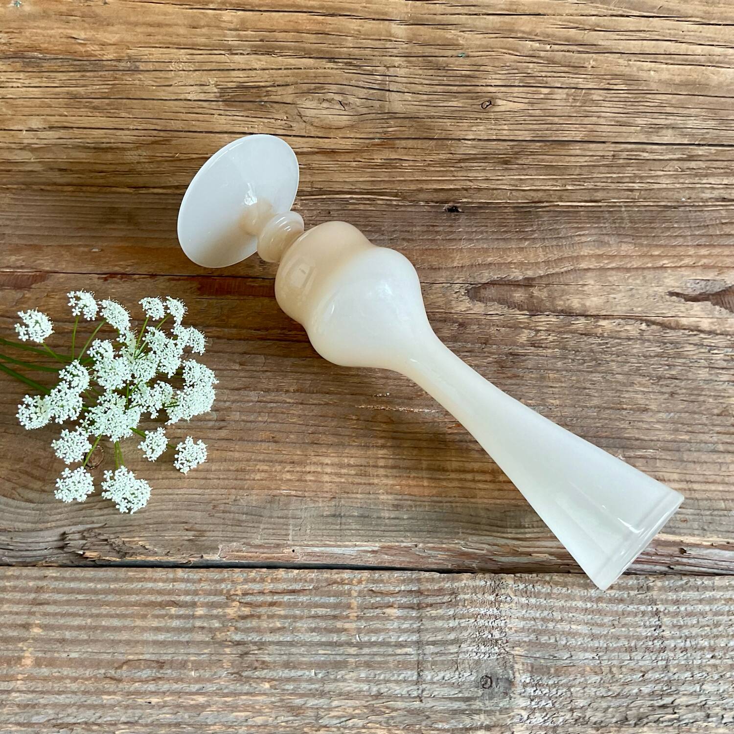 Beige opaline vase
