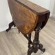Victorian Sutherland table — walnut burl inlaid top
