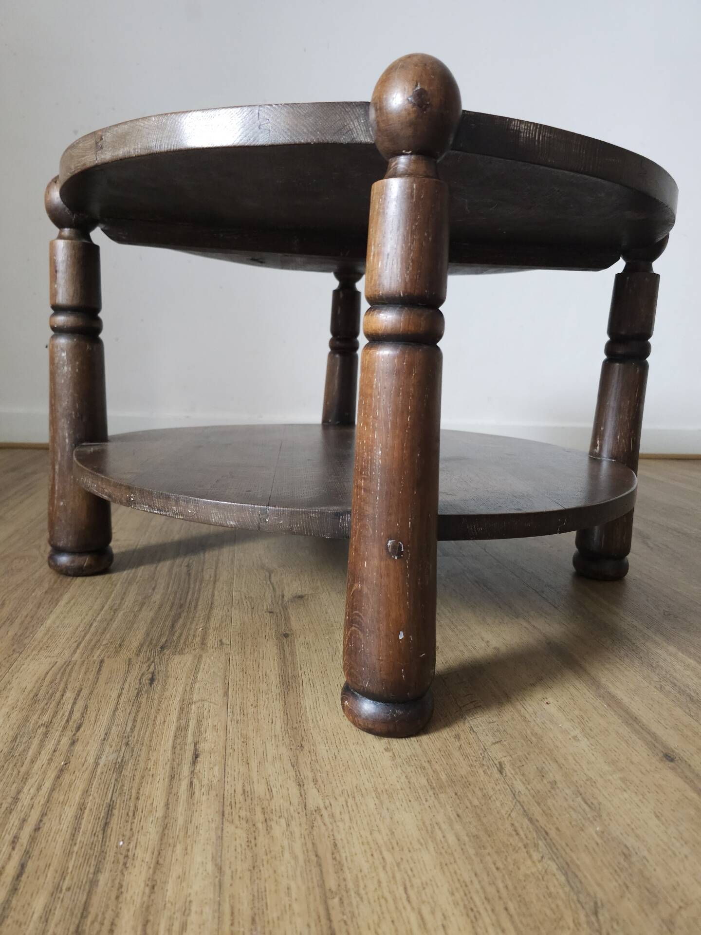 1950s French Oak Table in the Style of Charles Dudouyt