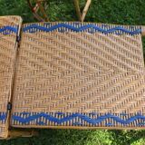 Vintage rotin transat