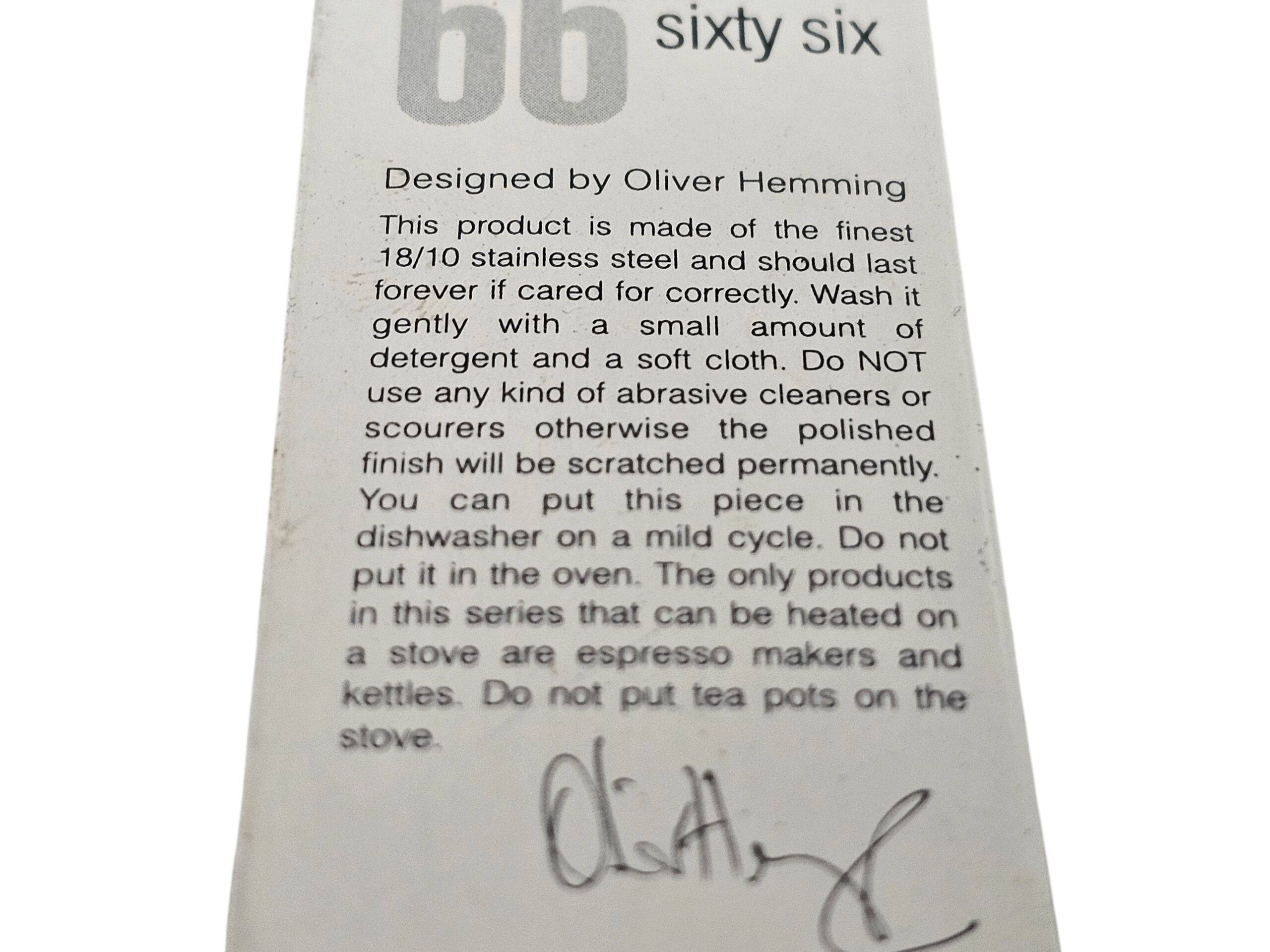 Oliver Hemming design - Sixty six (66) 18/10 stainless - Coffee pot - Milk