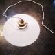 Old pendant lamp in white opaline Art Deco 1930 Ø 25 cm