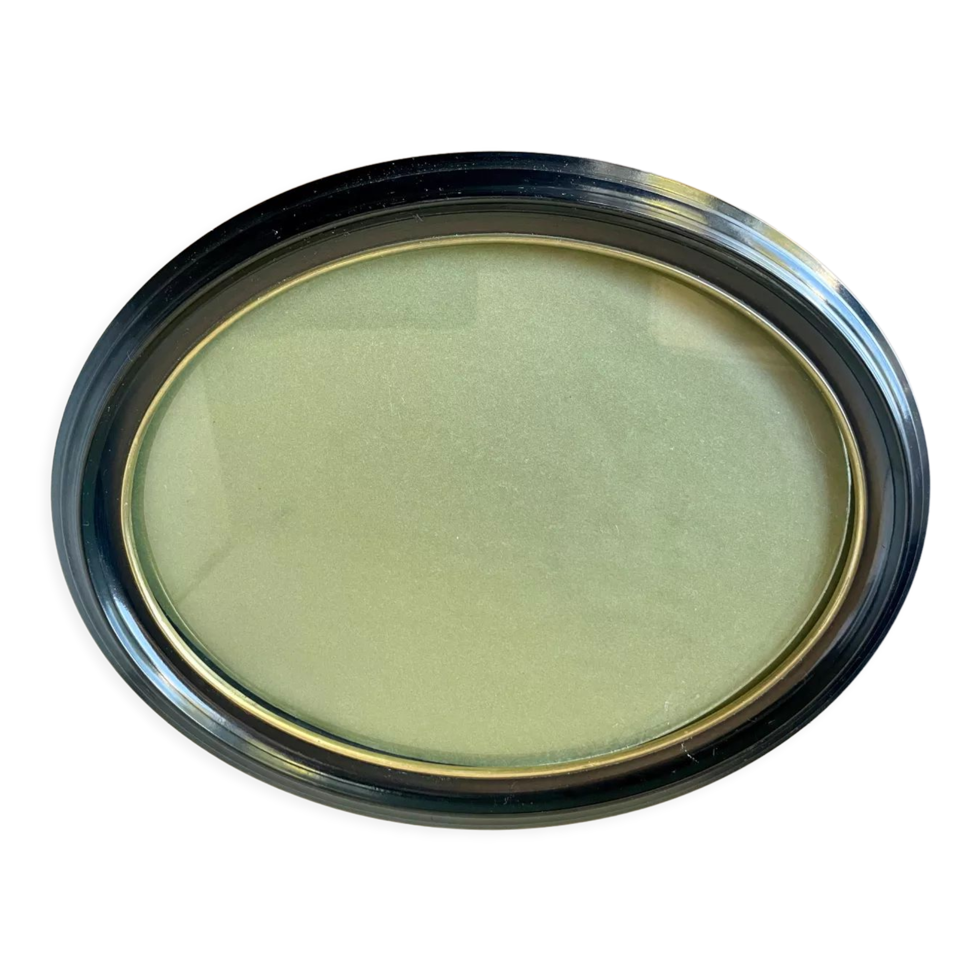 Oval  bakelite black frame  29 cm x 23 cm