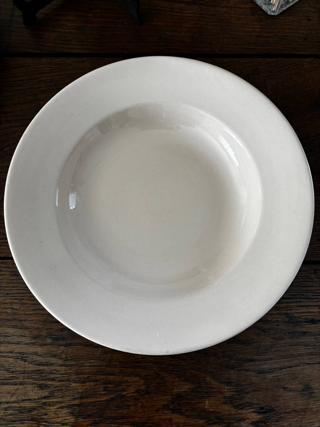 Vintage set of 8 powder pink soup plates Digoin Sarreguemines