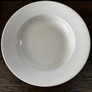 Vintage set of 8 powder pink soup plates Digoin Sarreguemines
