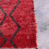 Red Boujad Moroccan rug - 100 x 229 cm