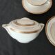 Coffee or tea service in Limoges porcelain and gold, France, Art style.