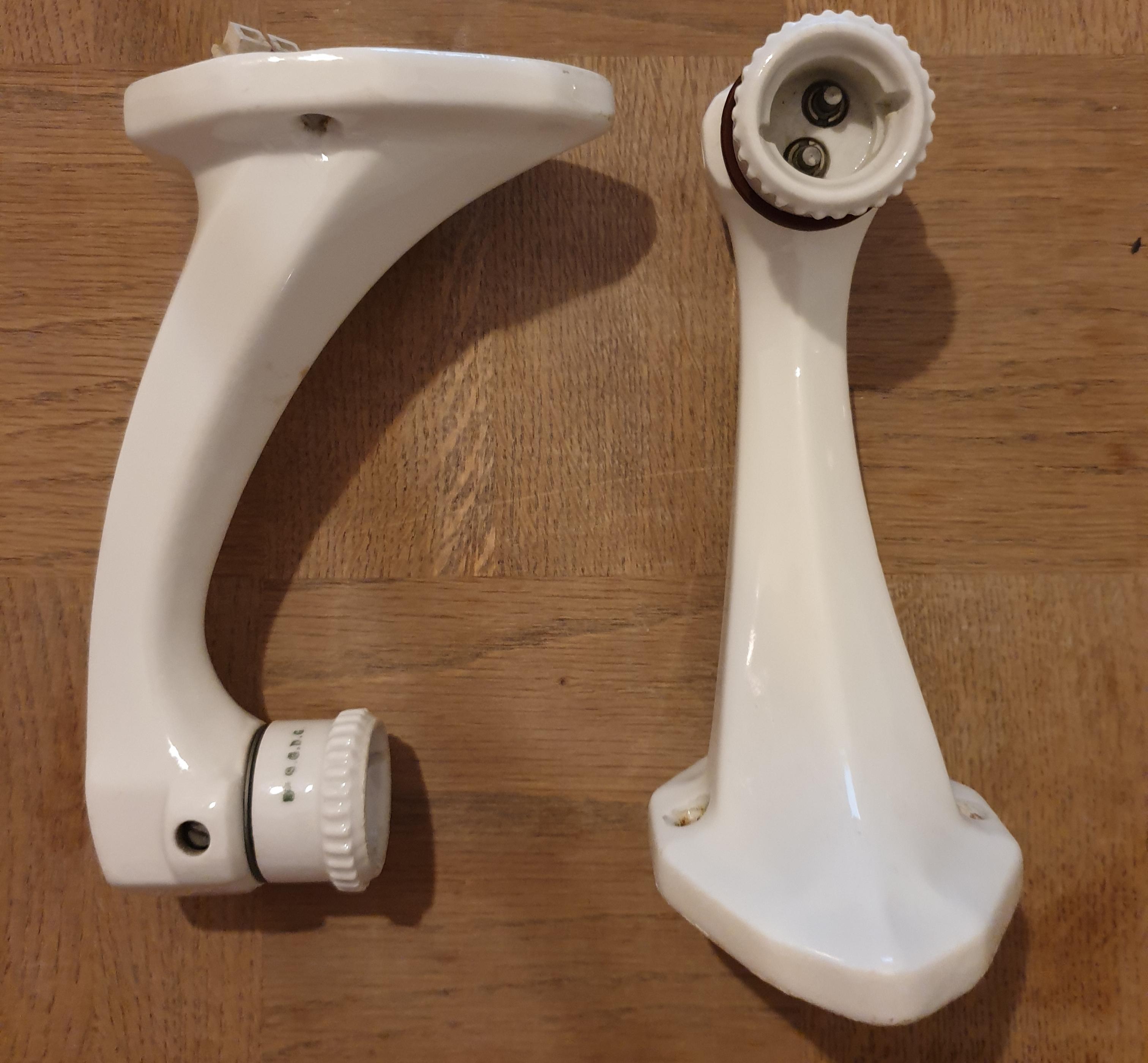 Limoge 1930 porcelain art deco wall light  pair