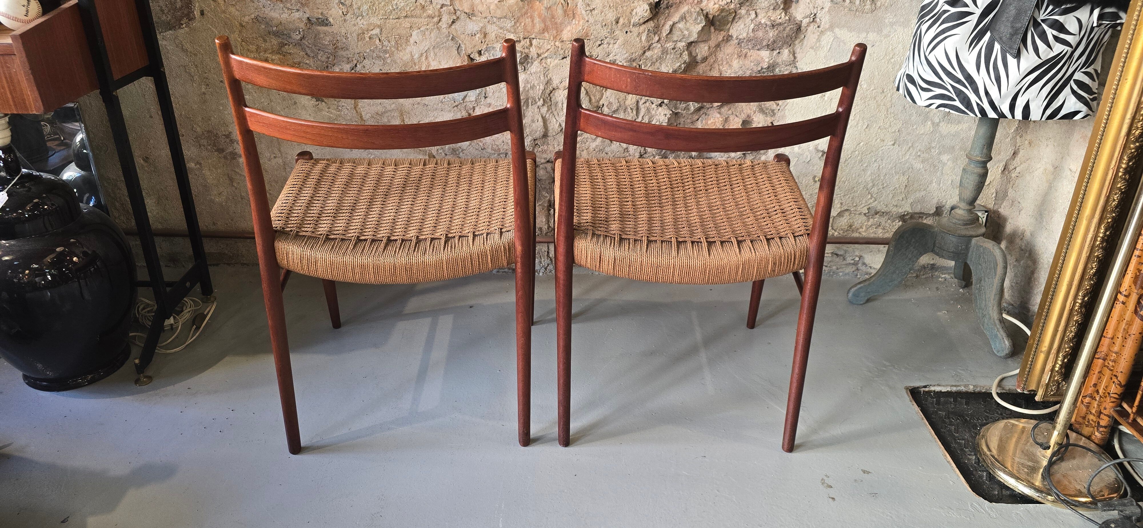 Arne Wahl Iversen - Pair of chairs GS-70 Ed. Glyngore Stolefabrik 1960 DK