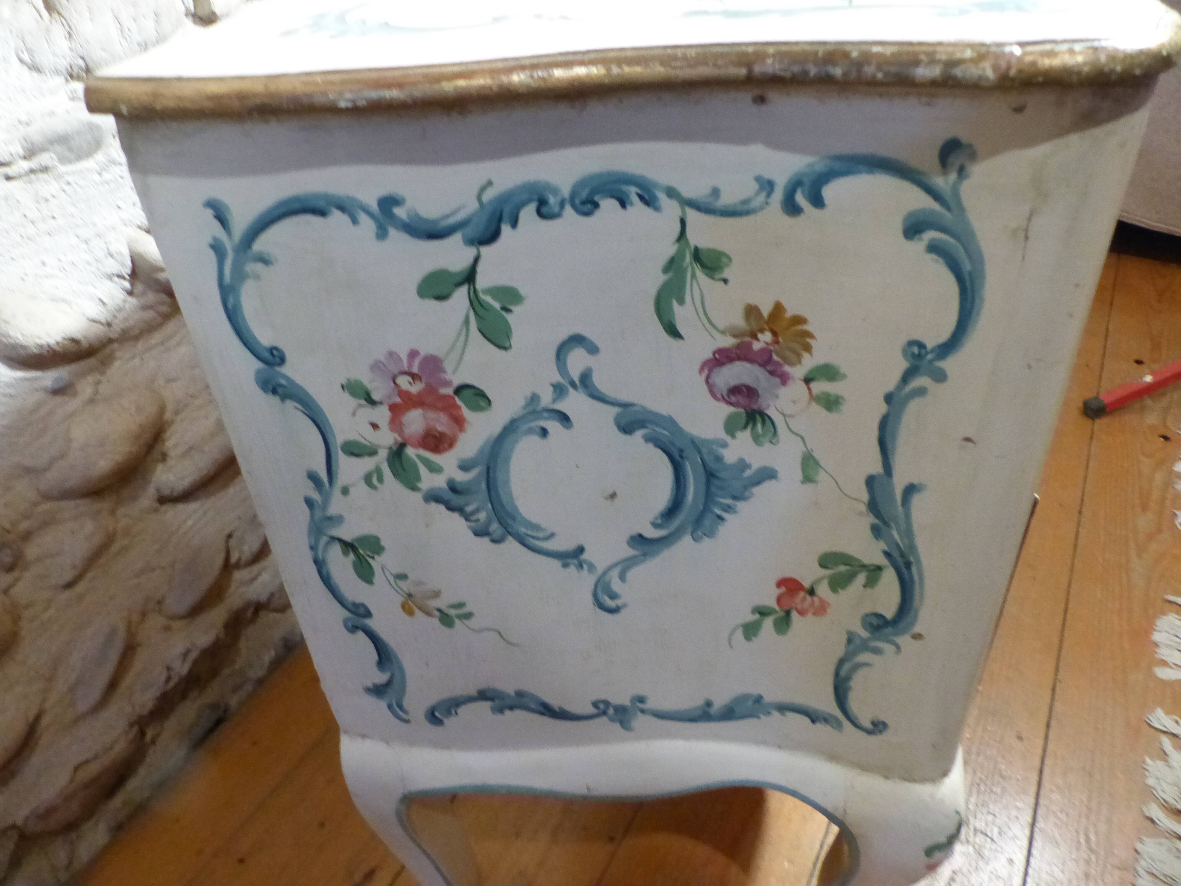 Italian dresser two drawers décor on beige background