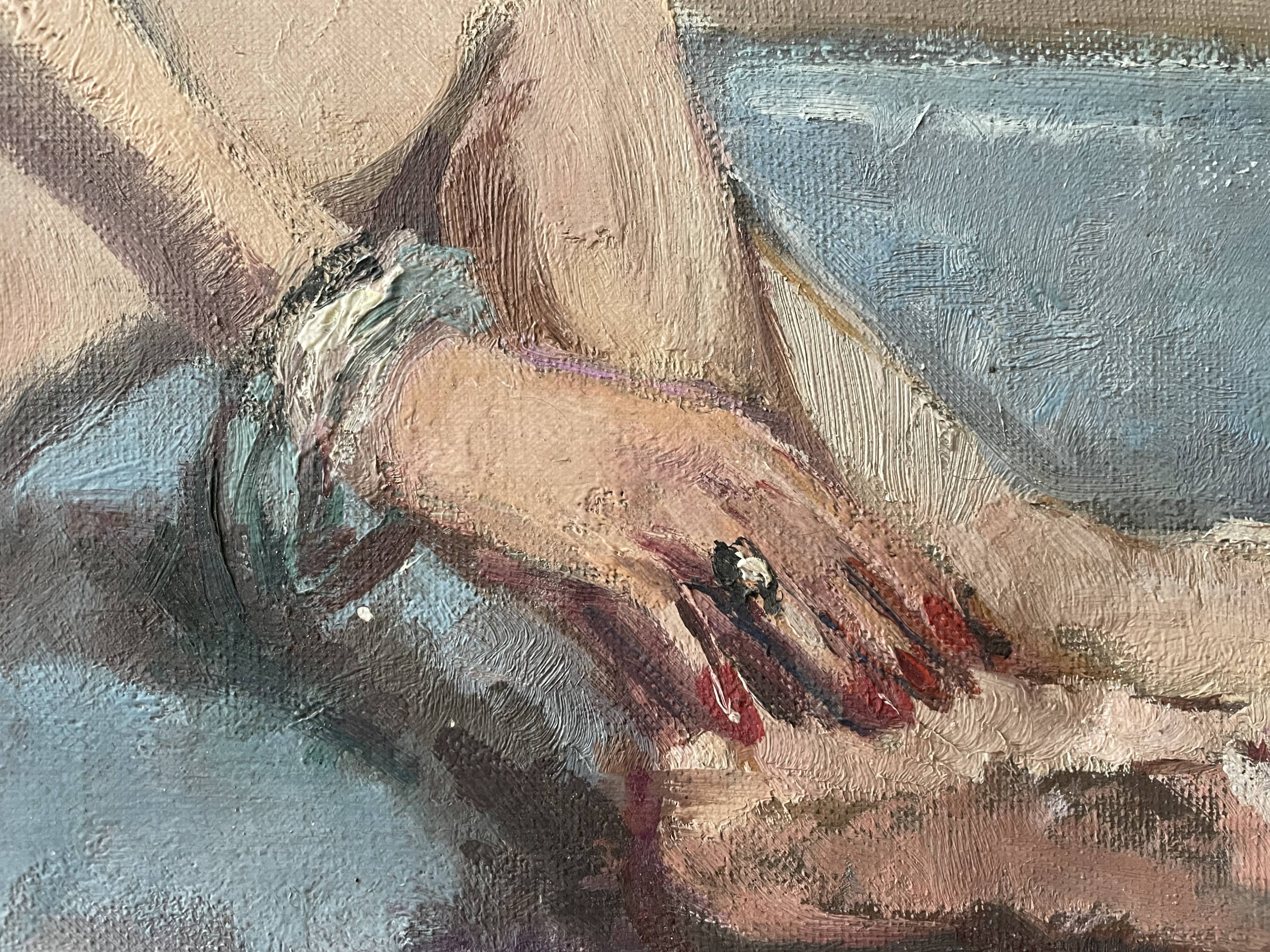 Oil painting on canvas,, circa 1930