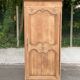 Louis XV boarding school wardrobe renovated in solid raw oak bonnetière