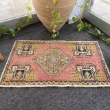 Blush vintage rug -turkish -faded -oushak