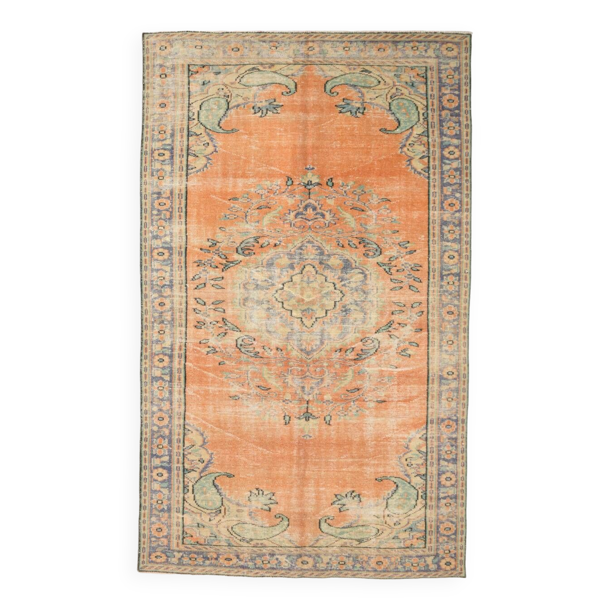6x10 Paste Orange Classic Vintage Rug, 180x300Cm SK 3476