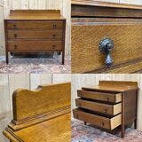 Commode anglaise en chêne des années 1930