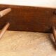 Low solid wood bench, folk art