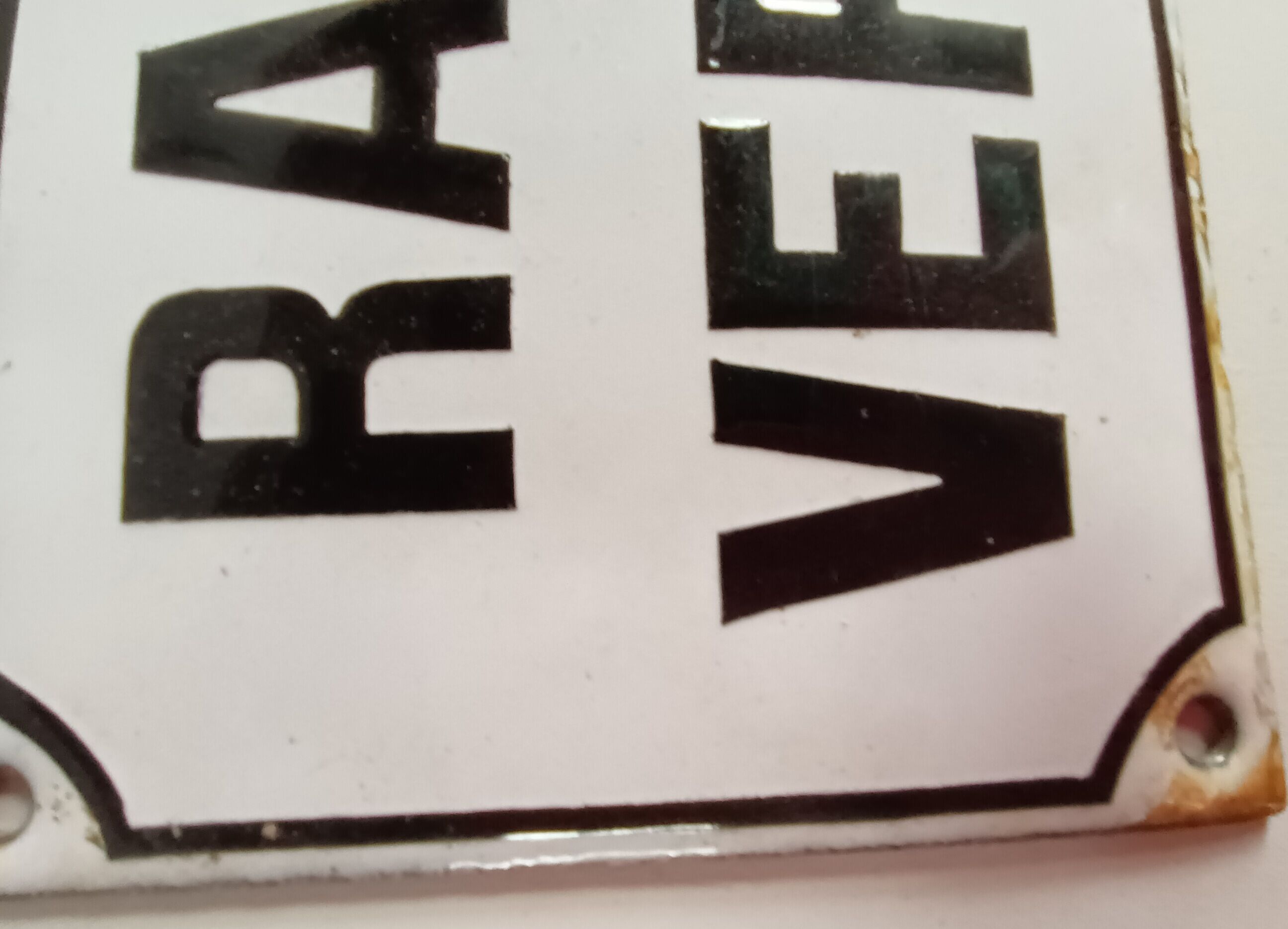 Enamelled plate "rauchen verboten"