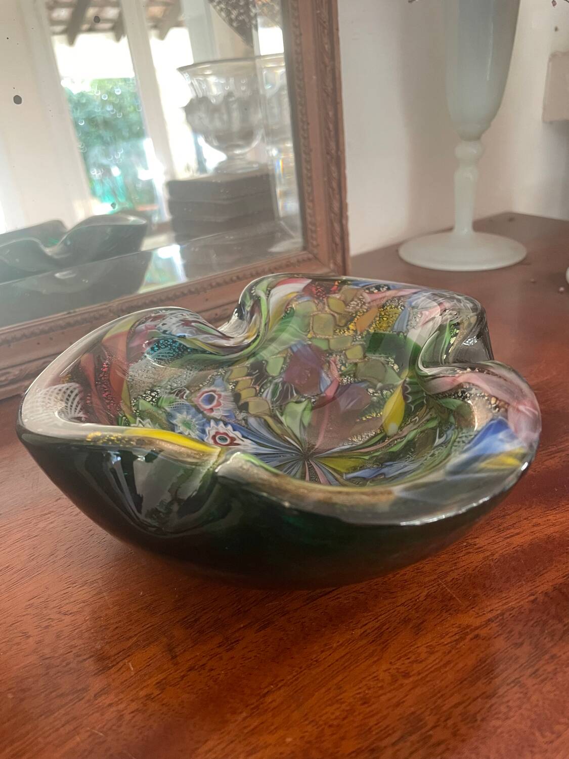 Murano “tutti frutti” AVEM pocket ashtray circa 1950