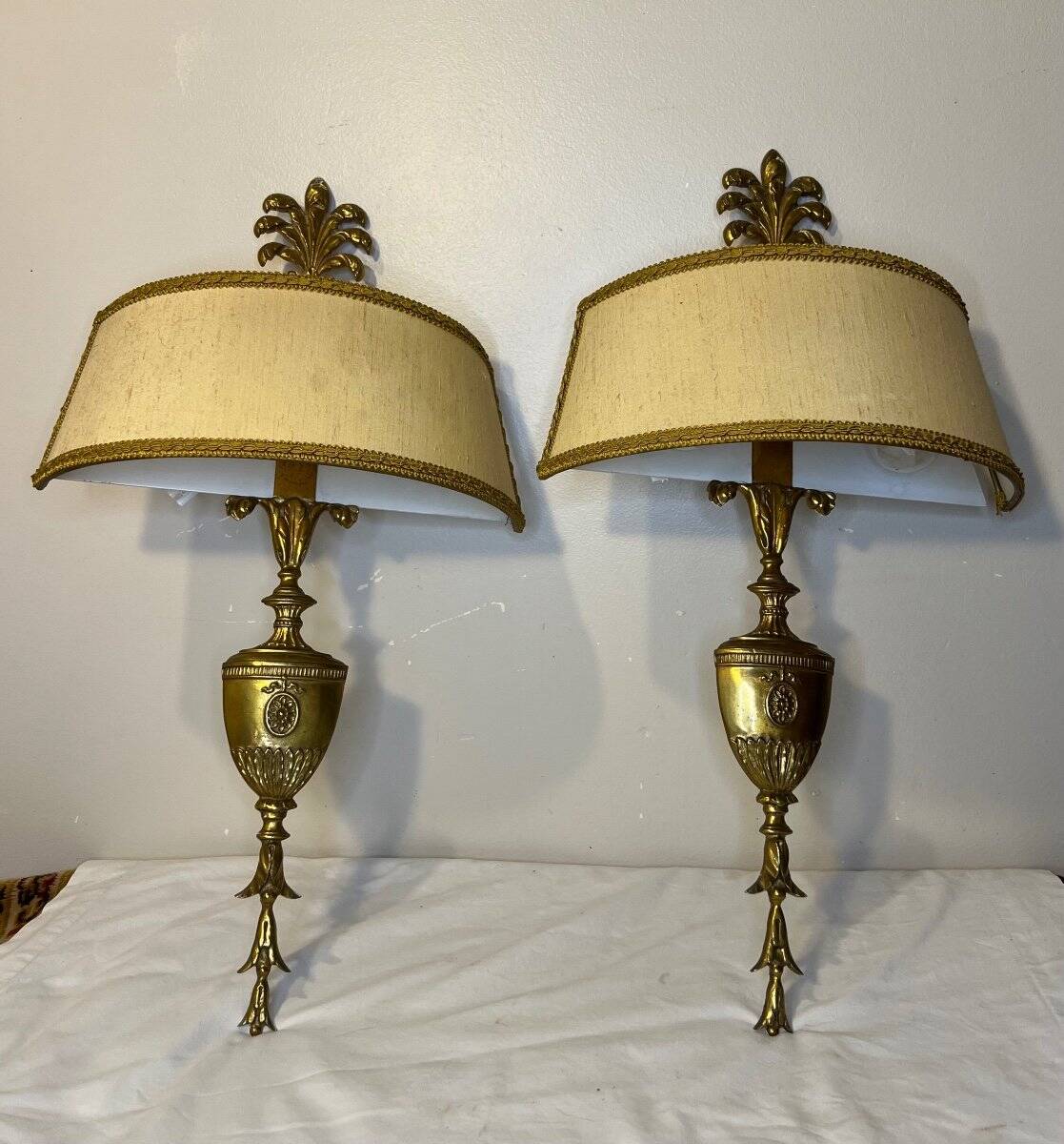 Large pair of wall sconces from the 20th century
