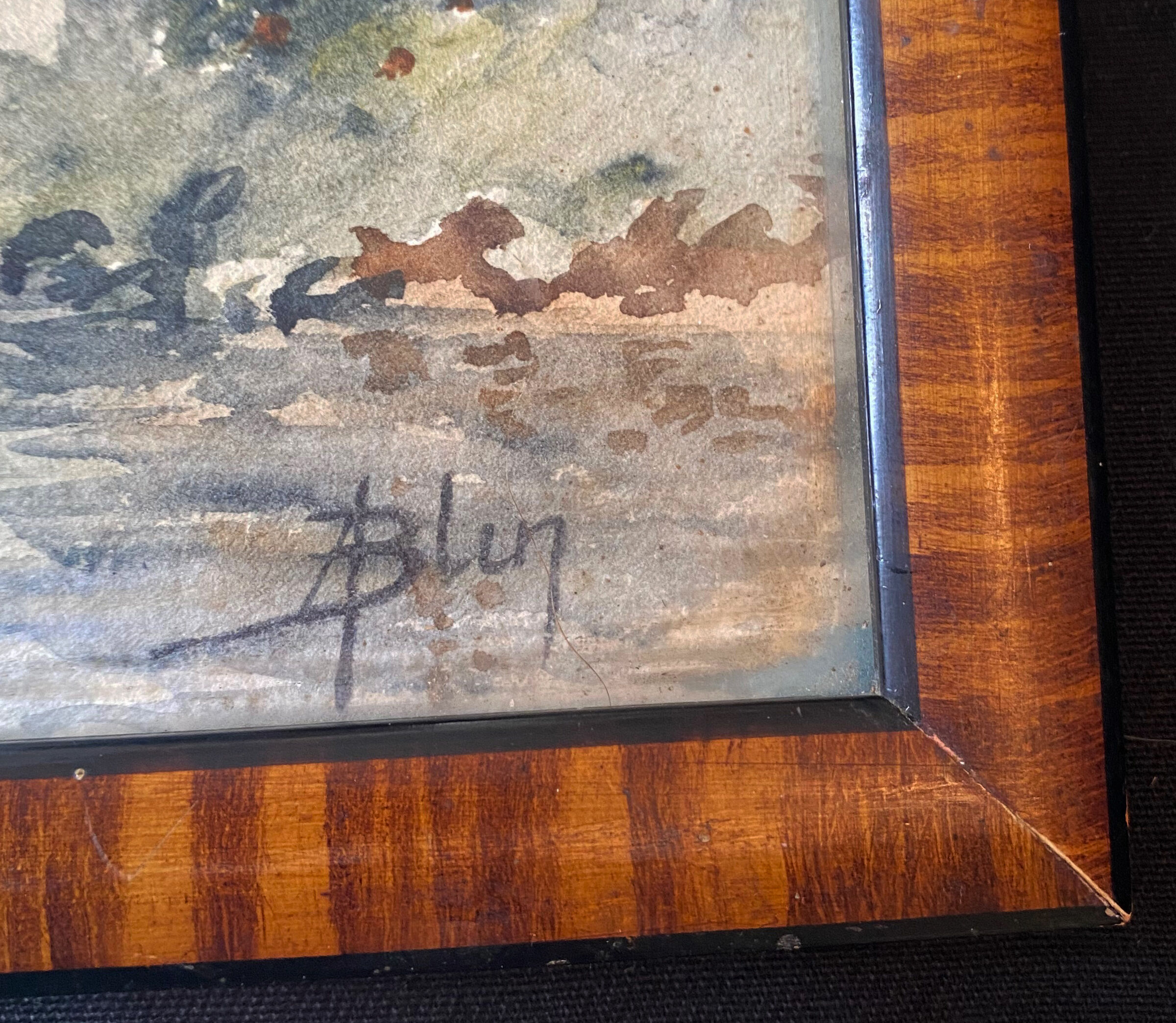 Watercolors XIX° "Landscapes of the countryside" signed A. Blin