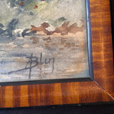 Watercolors XIX° "Landscapes of the countryside" signed A. Blin