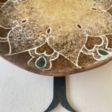 Ceramics by B. Buffat and its wrought iron support, 1970s