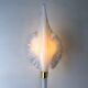 "Calla Lily" leaf-shaped wall sconce, Murano glass & gilt brass, Italy, circa 1970s