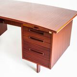 Mid-century desk with drawers and trays. Scandinavian style. France, 60