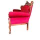 Vintage red baroque armchair / three-seater sofa