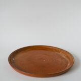 Plat rond en grès vernissé, 1970