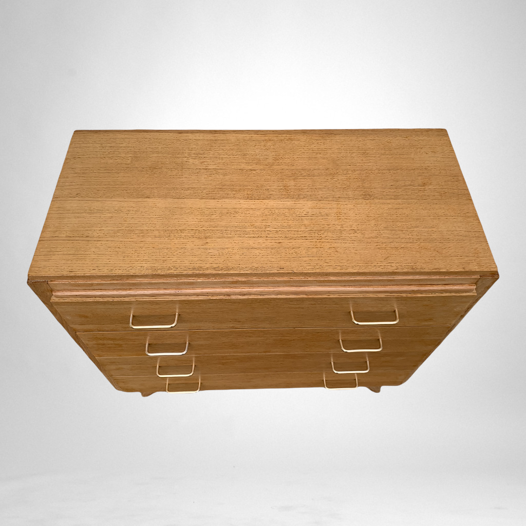 Chest of drawers feet compass raw wood 1950