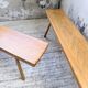 Pair of benches from the 1950s mountain furniture, pine.