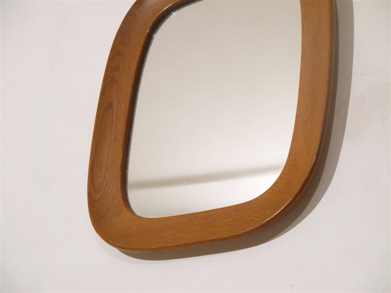 Scandinavian wooden mirror 1960