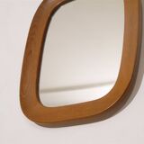 Scandinavian wooden mirror 1960