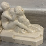 Paire de serre livres en faïence de Quimper