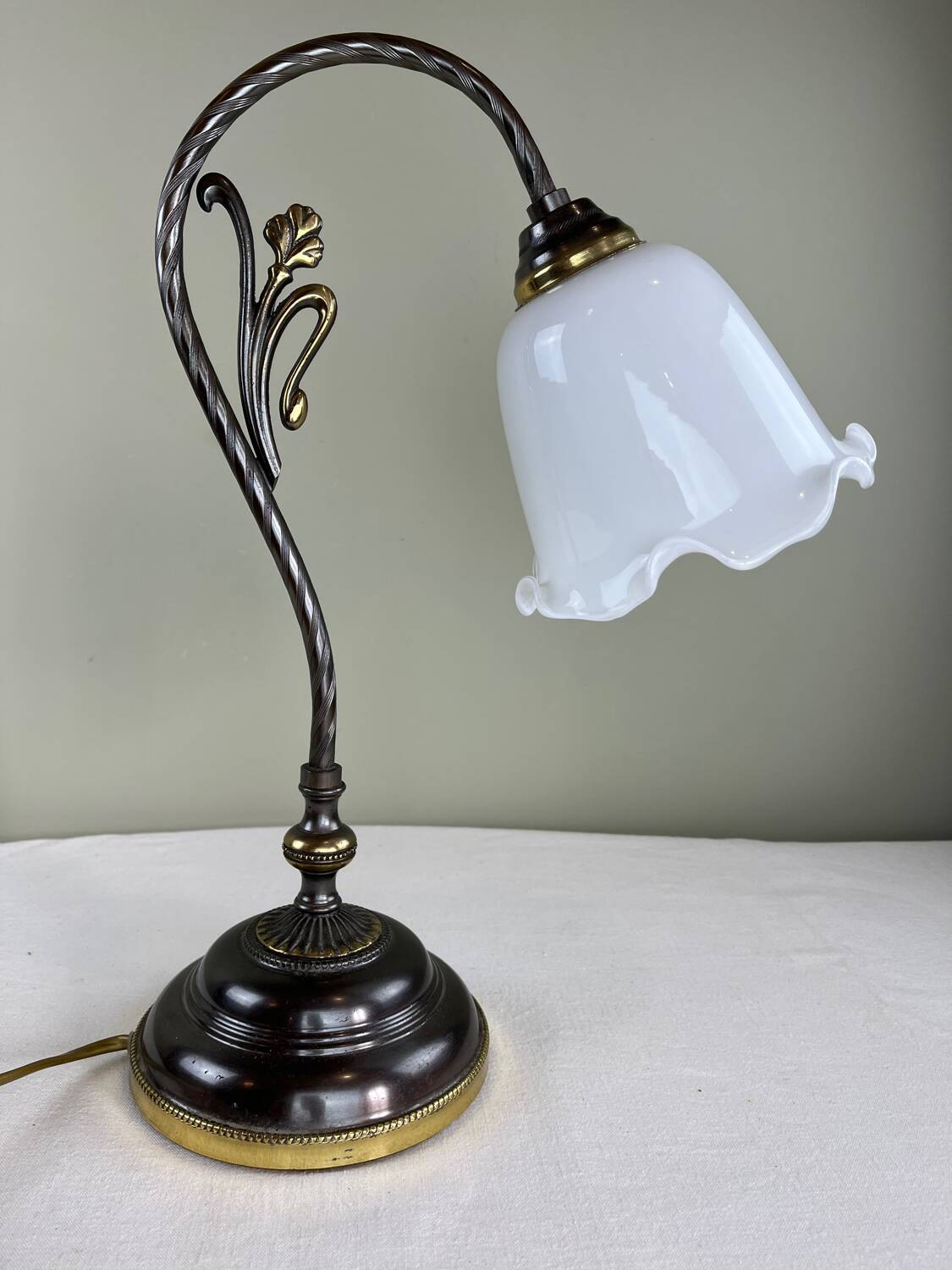 Antique tulip lamp