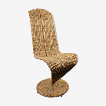 Armchair S-Chair banana leaf by Marzio Cecchi for Studio Most, Italy, 1970s