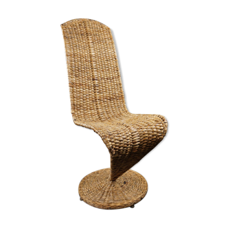 Armchair S-Chair banana leaf by Marzio Cecchi for Studio Most, Italy, 1970s