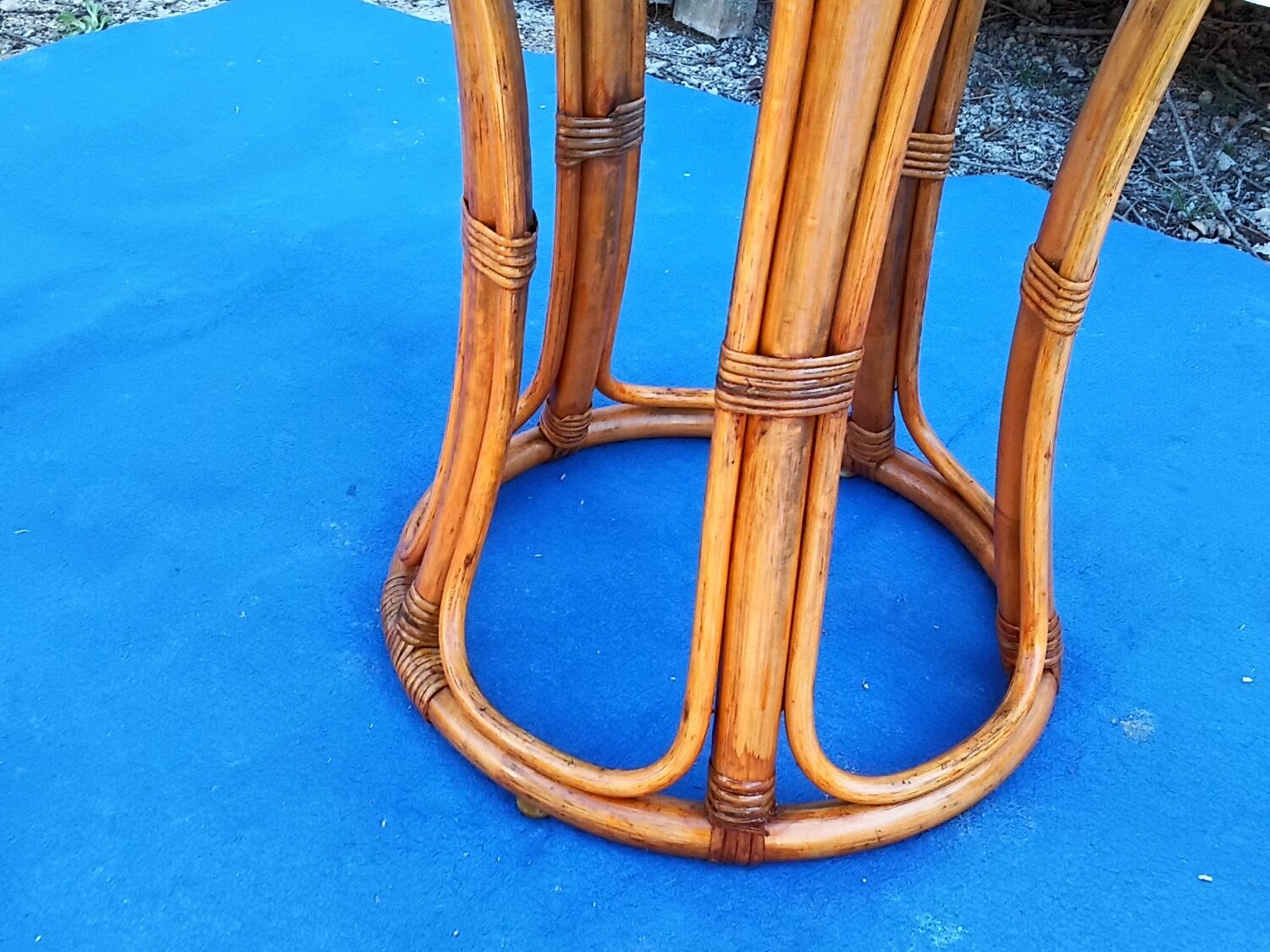 Vintage bamboo stool