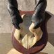 Ancient Grand Koudou Hunting Trophy on Exotic Wooden Base Artric Massacre