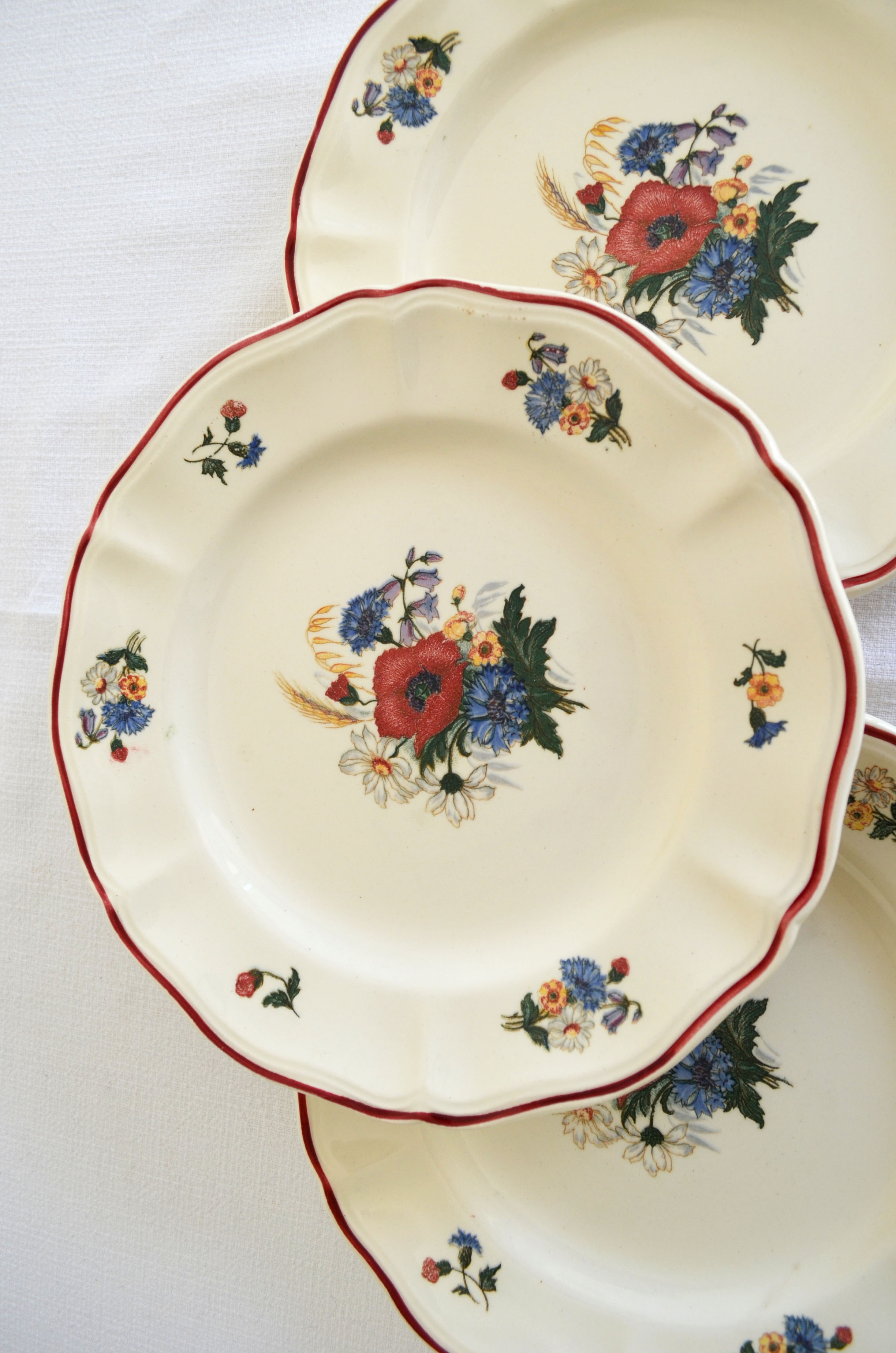 3 dessert plates Agreste de Sarreguemines