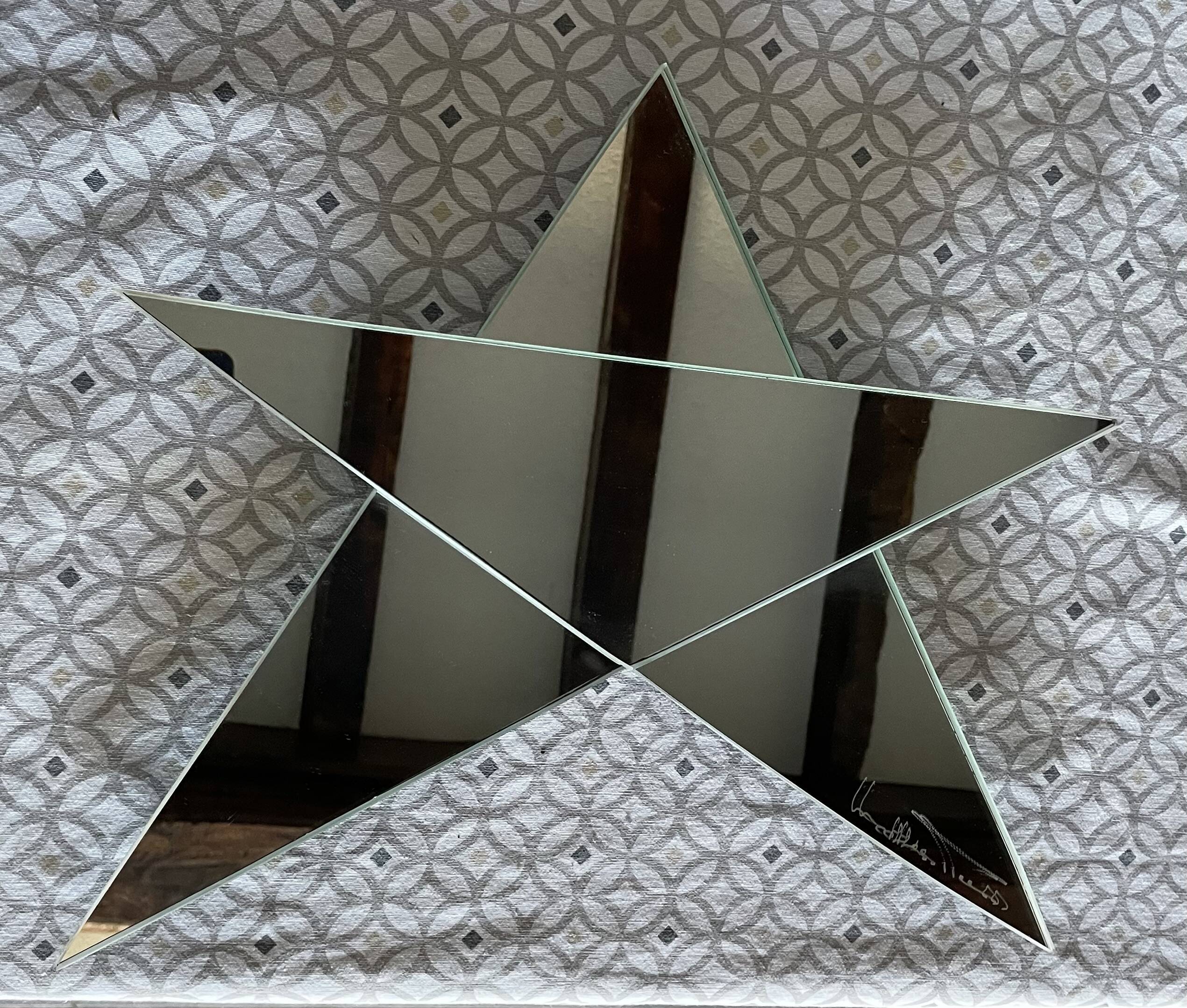 Vintage mirror Mathias Creation – Star – 1970s – Made in France
