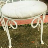 Pair of wrought iron garden chairs patinated 20th century Chairs