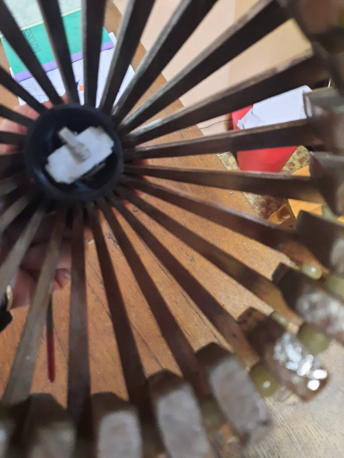 Vintage wooden pendant light