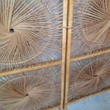 Vintage rattan screen