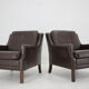 1970s pair of leather armchairs,denmark