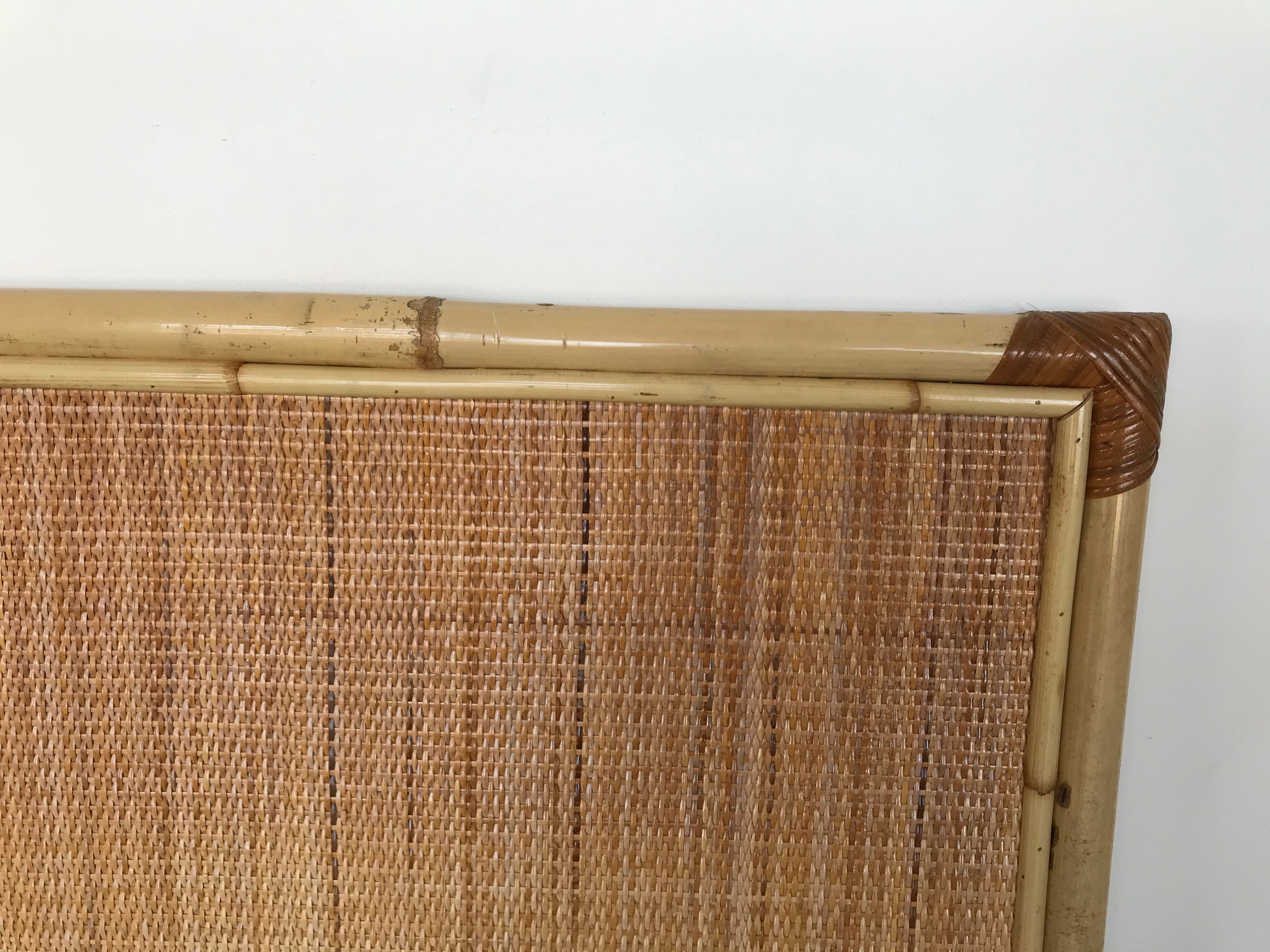 Bamboo and rattan bedhead braided