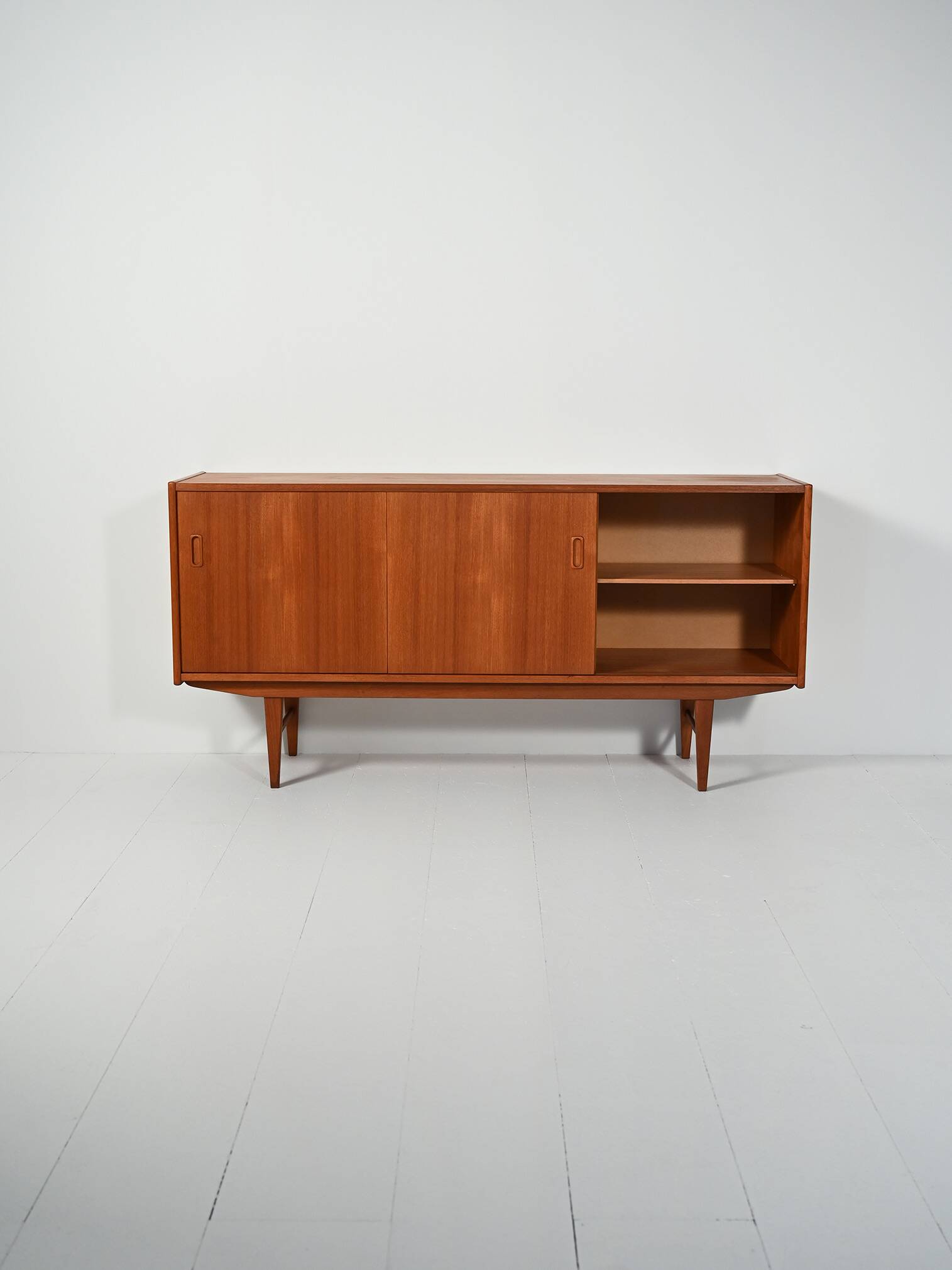 Scandinavian sideboard with louvered drawers, 1950s/60s